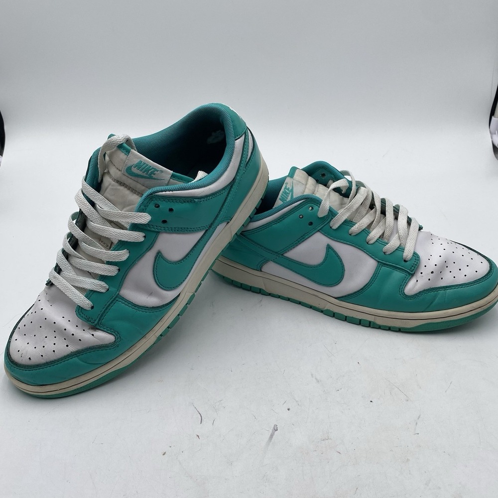 Nike Dunk Low Clear Jade White Teal Mens DV0833-101 Size 10 Sneakers Shoes